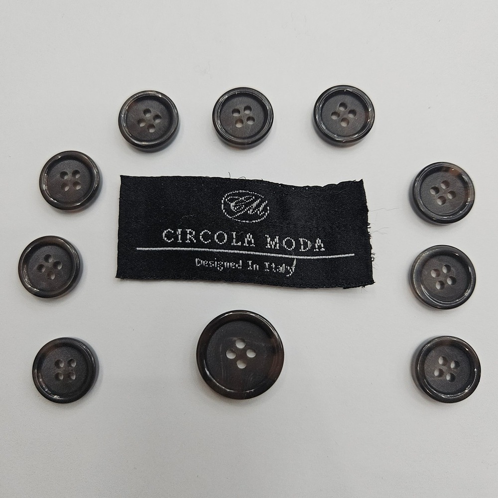 Circola Moda Brown Swirl‎ Suit Blazer Replacement Buttons Set 10 Marbled Sewing